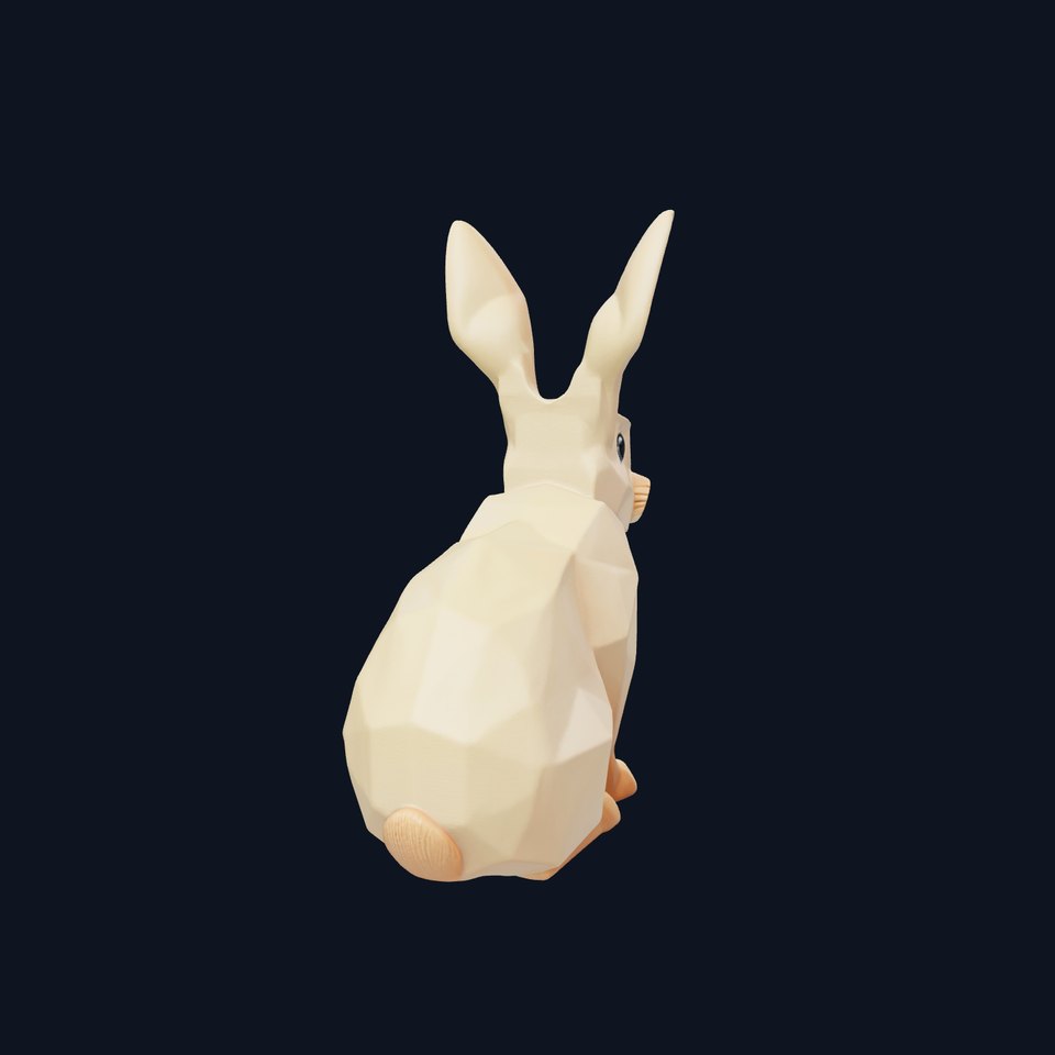 Polygonal Hare Geometric Sculpture model pack